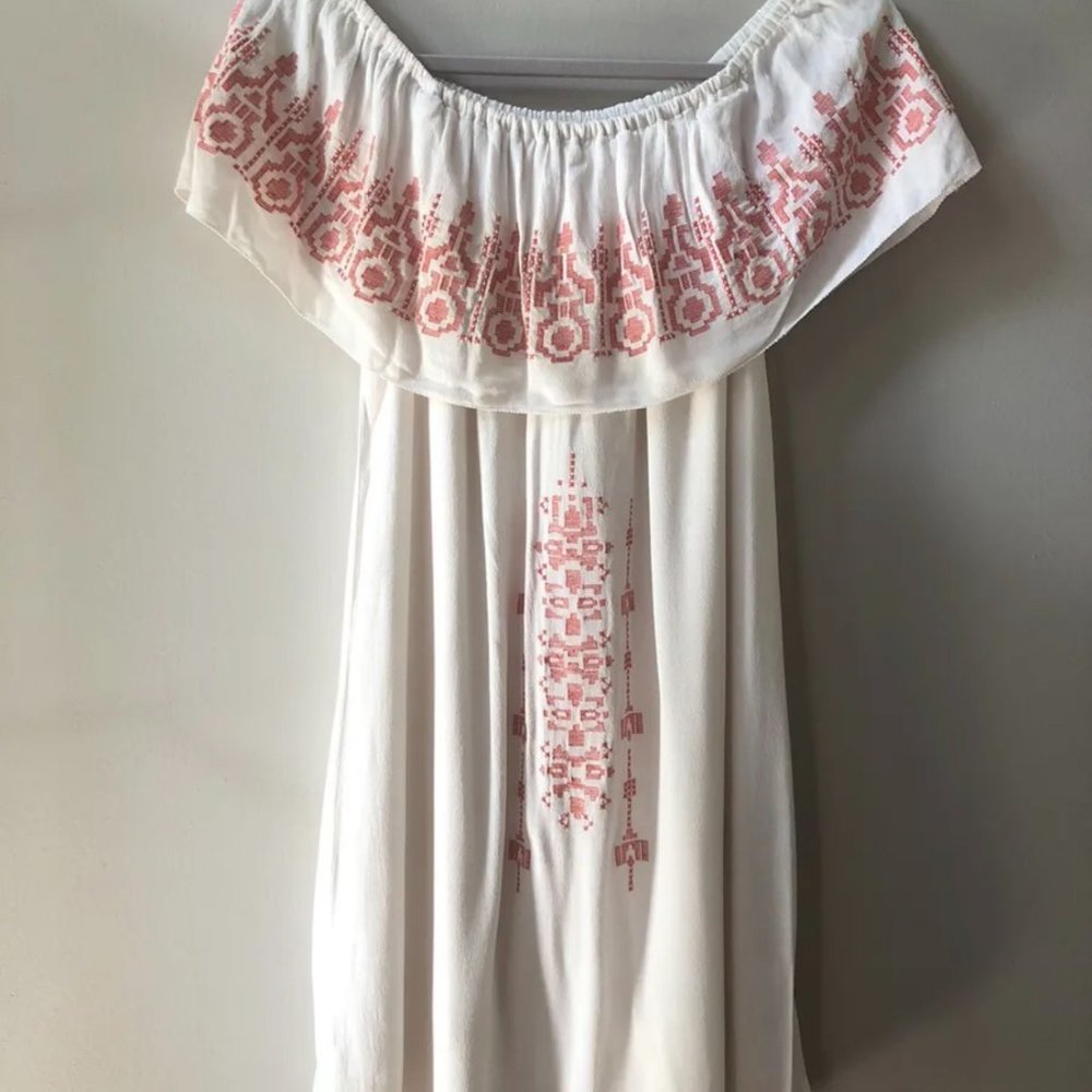 NWT Sanctuary Off-the-Shoulder Dress, White XS